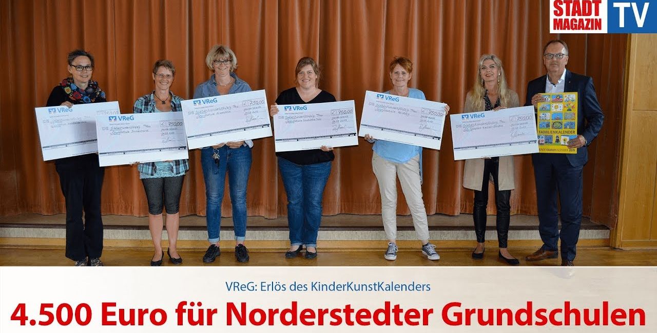 4.500 Euro für Norderstedter Grundschulen aus Erlös des KinderKunstKalenders Thumbnail
